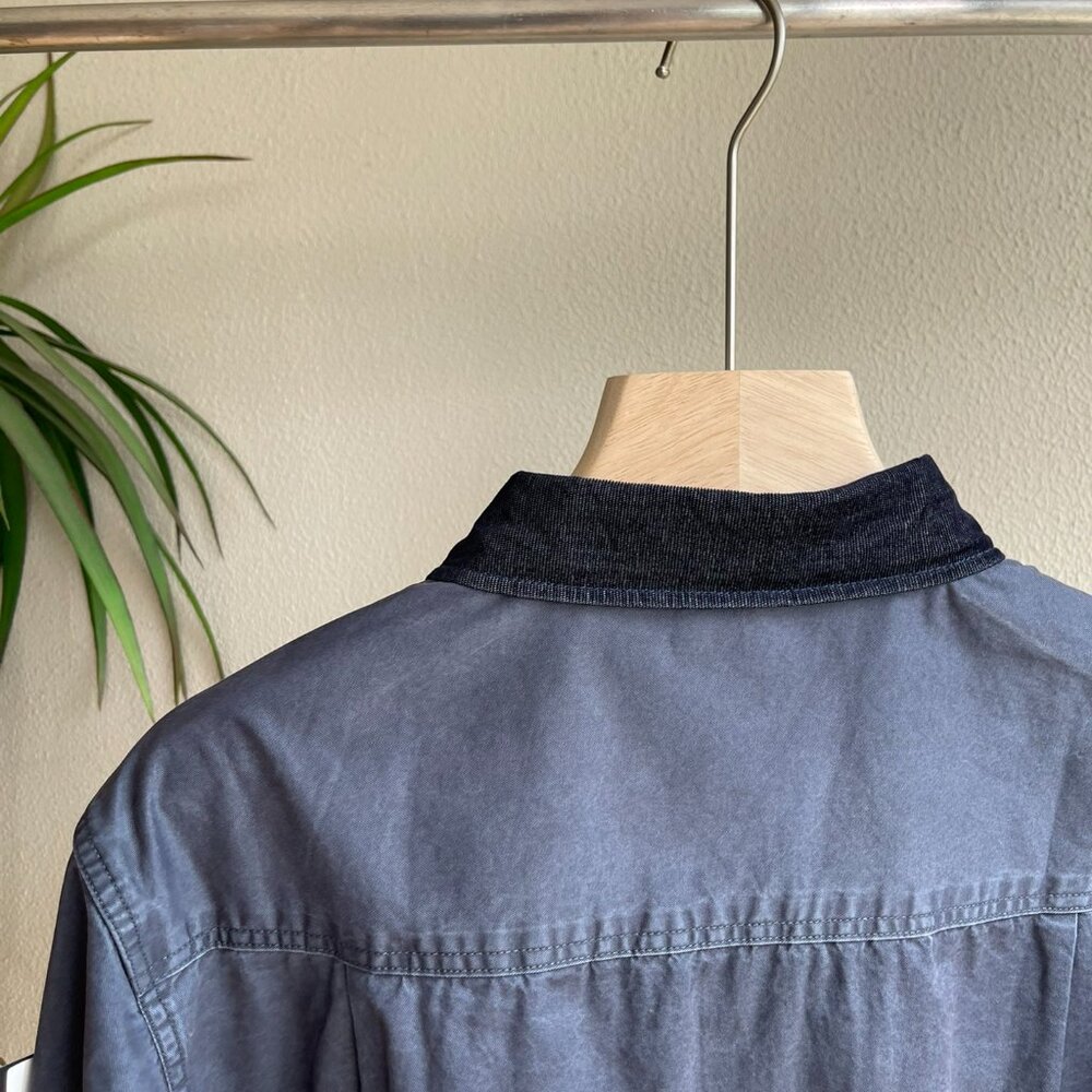 Stone Island Men's Washed Workwear Blue Shirt - Picture 8 of 9